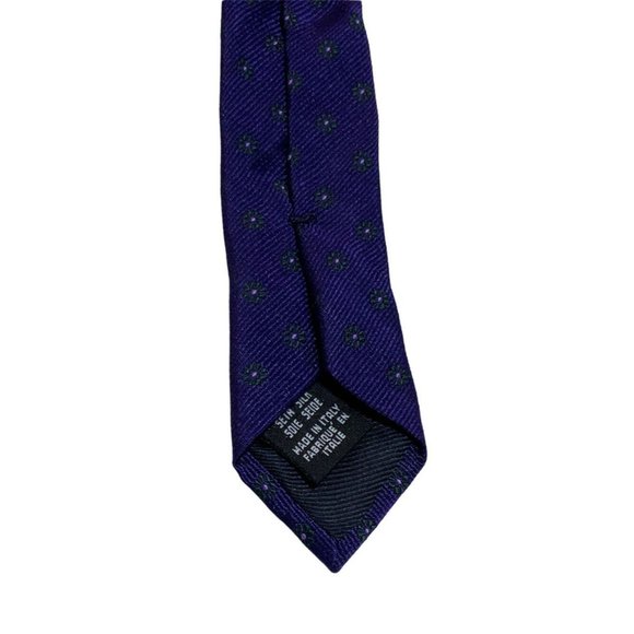 FABIO FERRETTI Purple Floral Silk Tie ITALY 60"/ 3.2" EC - Picture 5 of 5